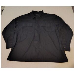 5.11 Tactical Series Black Long‎ Sleeve Button Up Shirt XL Regular Cotton 10